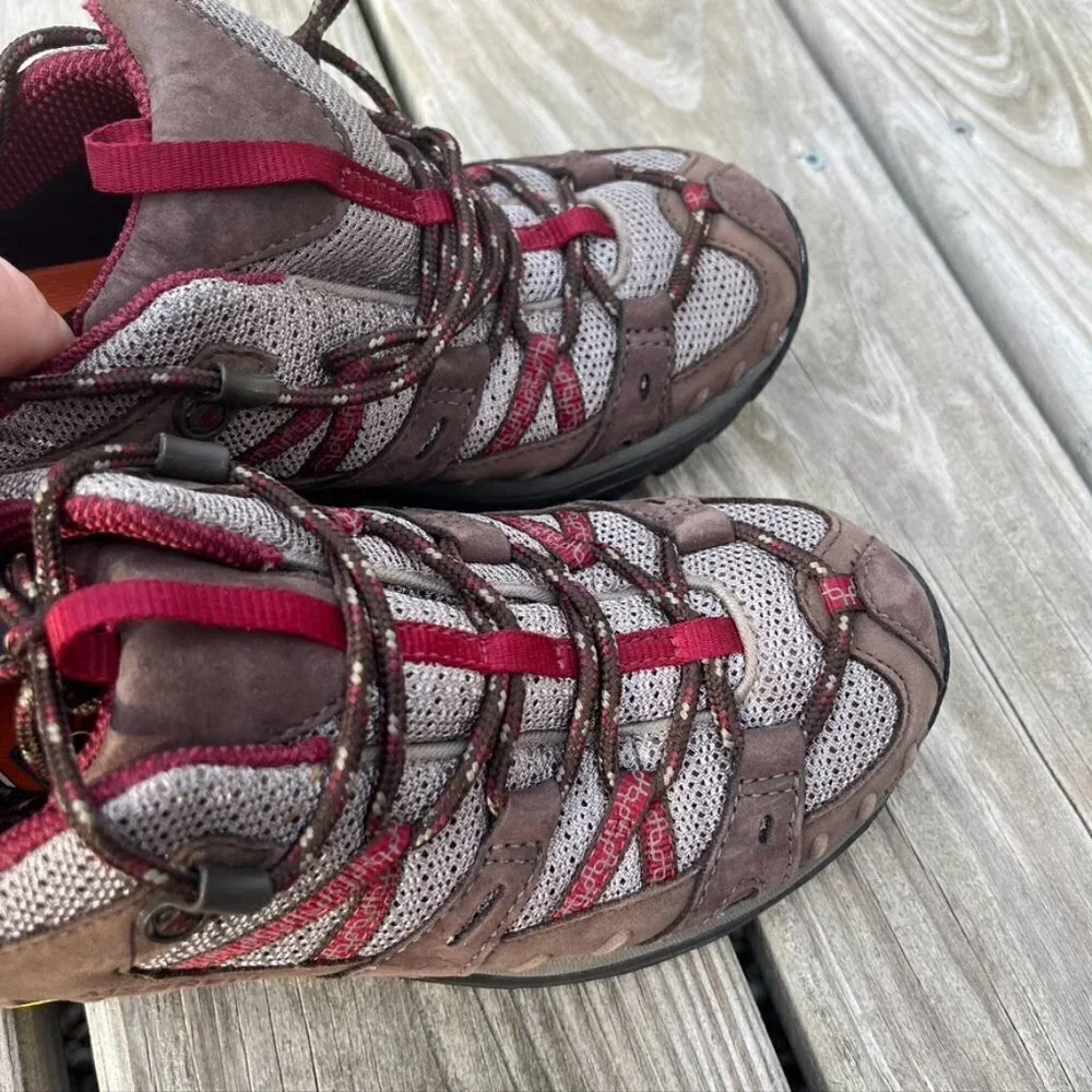 ** Keen Dry waterproof leather hiking sneakers toggle brown pink size 37 EU